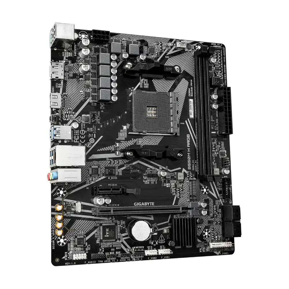 Gigabyte Motherboard B550M H ARGB DDR4 For AMD view 3